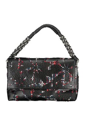 Geantă damă desigual negru cu fermoar